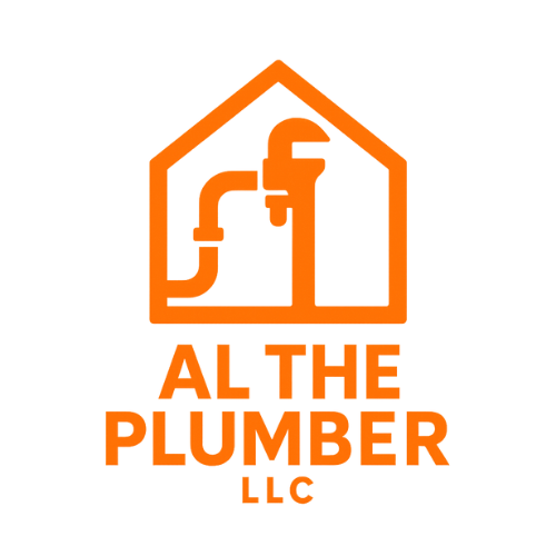 Orange logo of Al The Plumber LLC with house and pipe icon